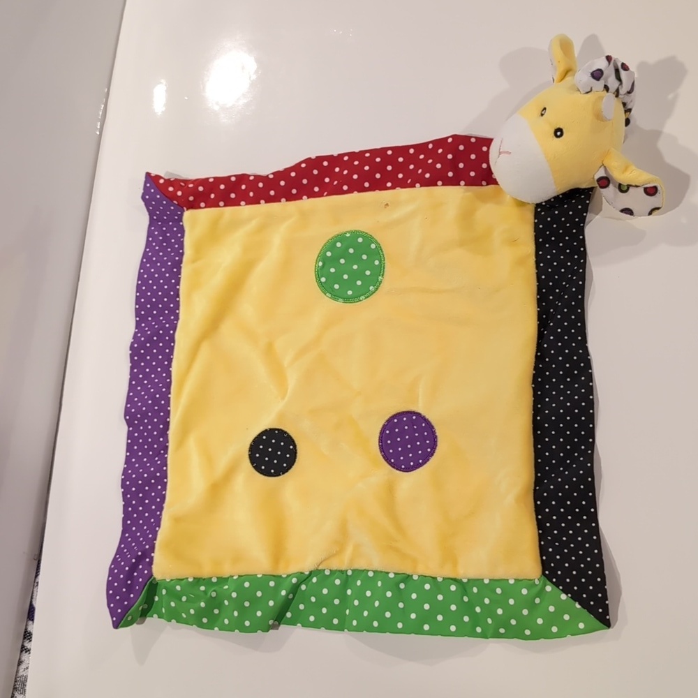 Baby Ganz Giraffe Polka Dot Security Blanket Lovey